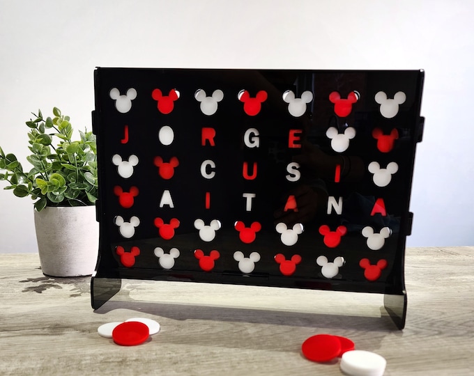 Four in a Row, mickeyy mousee Four in a Row, personalized gift, Disneyy gift, Disneyy game, Gifts for him, Gifts for Her