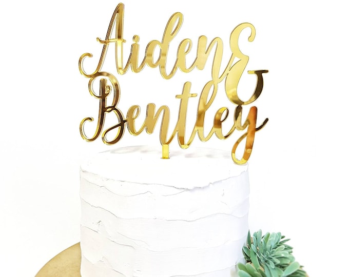 Custom Name Cake Topper, Personalized name Cake Topper, Cake Topper, Engagement Cake Topper, Bridal Cake Topper, Bridal Shower Cake Topper