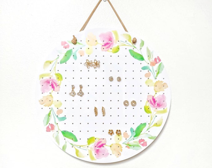 Earring Holder Stand, Earring Display, Jewelry Organizer, Modern White Stud Or Dangling Earring Jewelry Storage