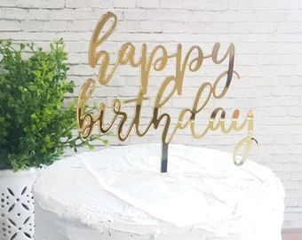 Happy Birthday Cake Topper, Birthday Cake Sign, Happy Birthday Decor, Birthday Cake Topper, Birthday Party Decor, Happy Birthday