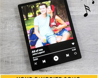 Personalized Music Plaque Magnet | Music plaque plays songs | Christmas gift | anniversary gift | Customized song plaque | Music magnet
