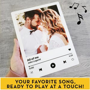 Personalized Music Plaque Magnet | Music plaque plays songs | Christmas gift | anniversary gift | Customized song plaque | Music magnet