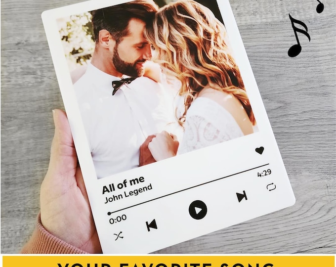 Personalized Music Plaque Magnet | Music plaque plays songs | Christmas gift | anniversary gift | Customized song plaque | Music magnet