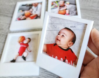 9 Custom Photo Magnets 2x2.5" | Christmas Gift | Custom Fridge Magnets | Stocking stuffers Personalized Gift | Polaroid Magnets