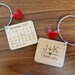 Calendar Keychain Anniversary Date Date Keychain, Anniversary Keychain, Birthday Keychain, Pineapple Calendar Keychain Anniversary Date Date Keychain, Anniversary Keychain, Birthday Keychain, Pineapple