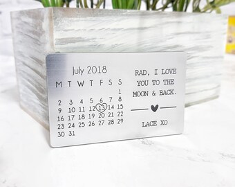 Wallet Insert Card - Anniversary Date
