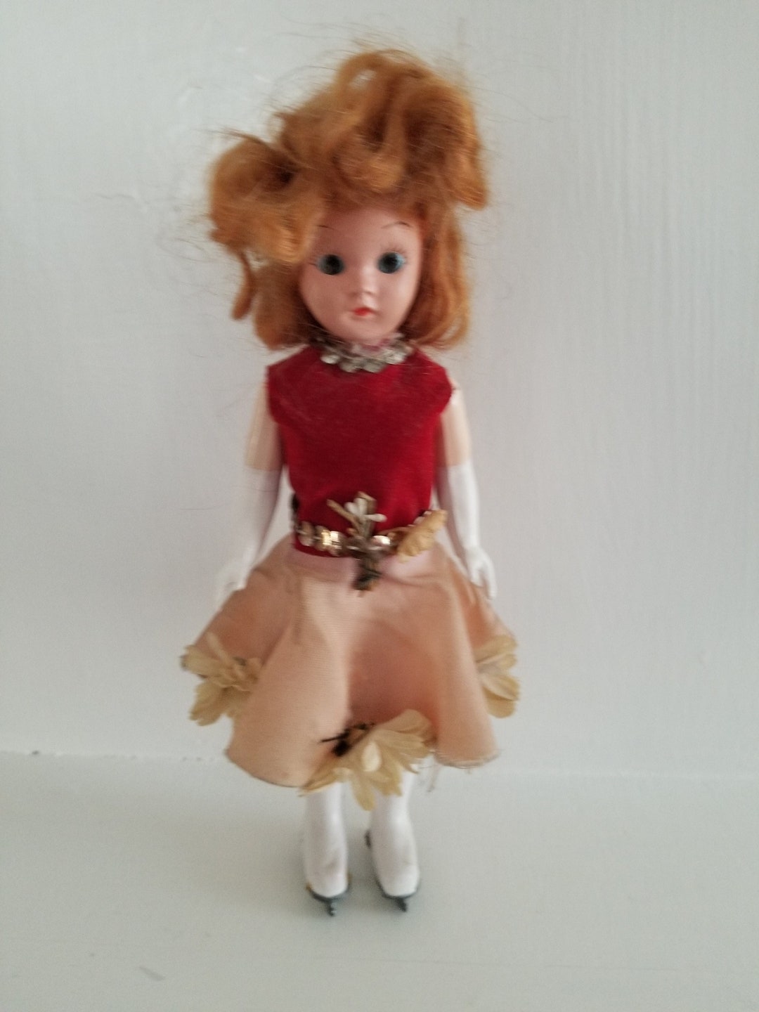 1950s Plastic Ice Skating Doll Etsy