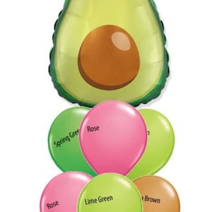 Avocado first birthday, baby shower, birthday party balloon bouquet