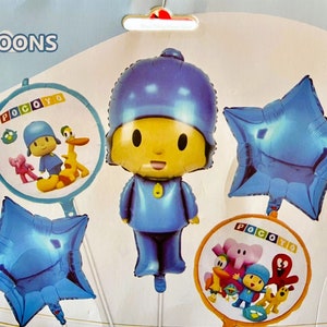 Pocoyo Birthday Balloons Deluxe Set, Pocoyo Globos De Cumpleaños