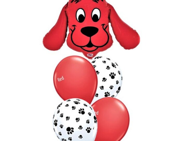 Clifford the Big Red Dog Birthday Party Balloons Etsy