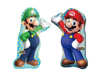 Mario Luigi birthday party balloon set