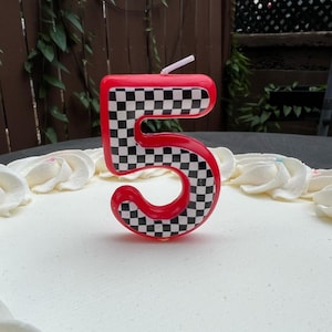 cars racing cars birthday cake candle