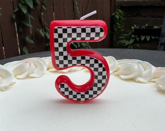 cars racing cars birthday cake candle