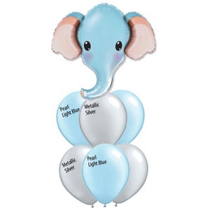 Baby elephant baby shower balloon bouquet