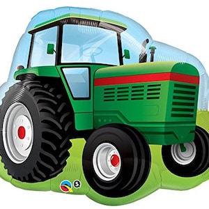 34&quot; Farm Tractor Jumbo Packaged birthday party Mylar Balloon