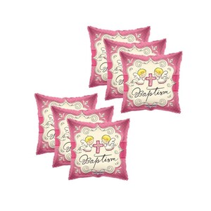 Girl Baptism party foil balloons