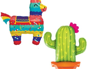 Fiesta Pinata Cactus Birthday Party Balloons