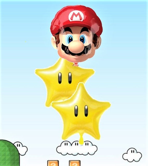 Mario Bro birthday party balloon bouquet set