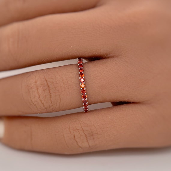Alliance grenat eternite Alliance en argent sterling grenat eternite Etsy France