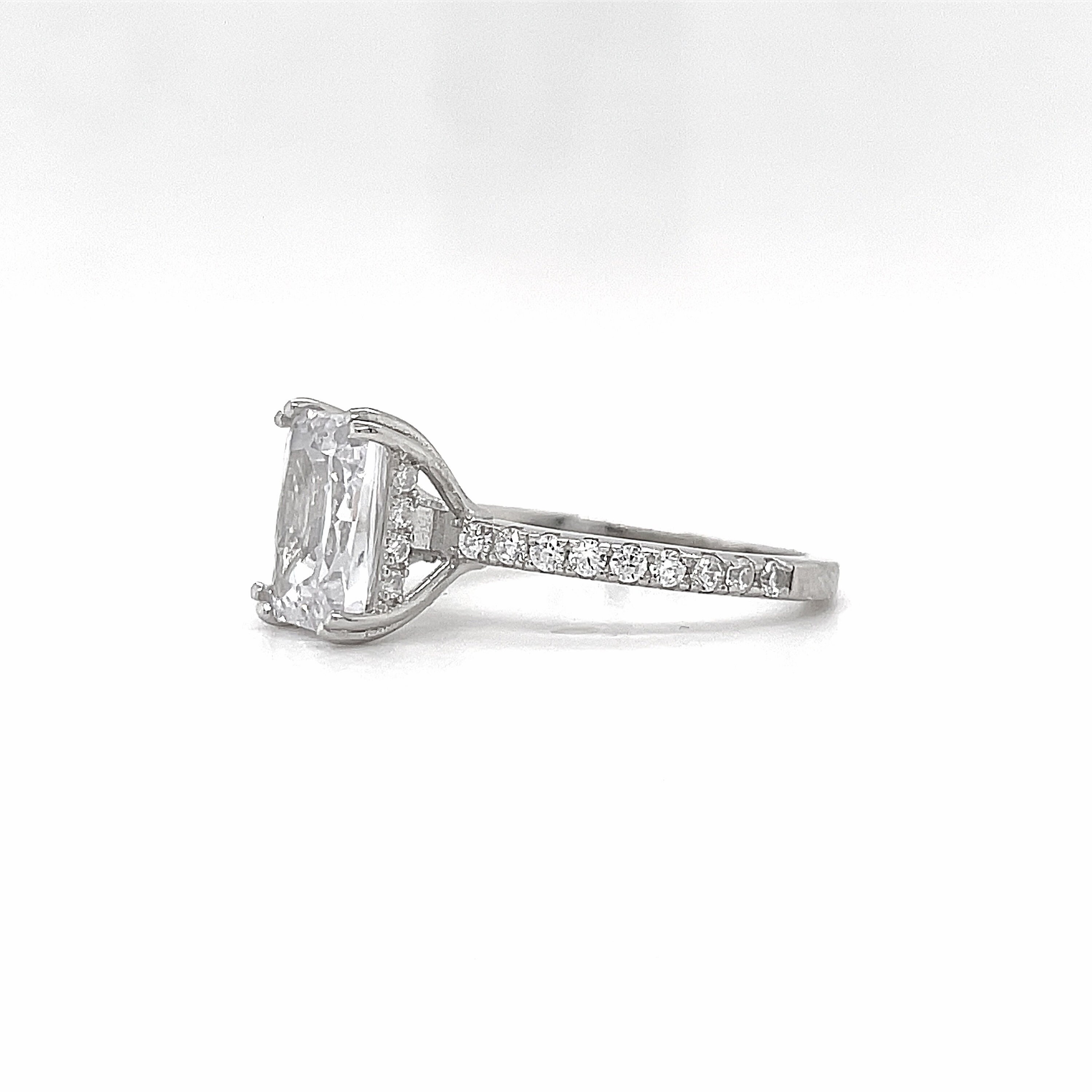 radiant cut hidden halo engagement ring radiant cut hidden halo engagement ring