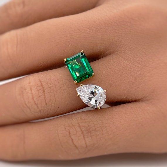 2 pcs/set Milangirl Luxury Crystal Female Big Zircon Stone Ring Set For  Women Fashion Bridal Wedding Rings For Women Love Rings - AliExpress