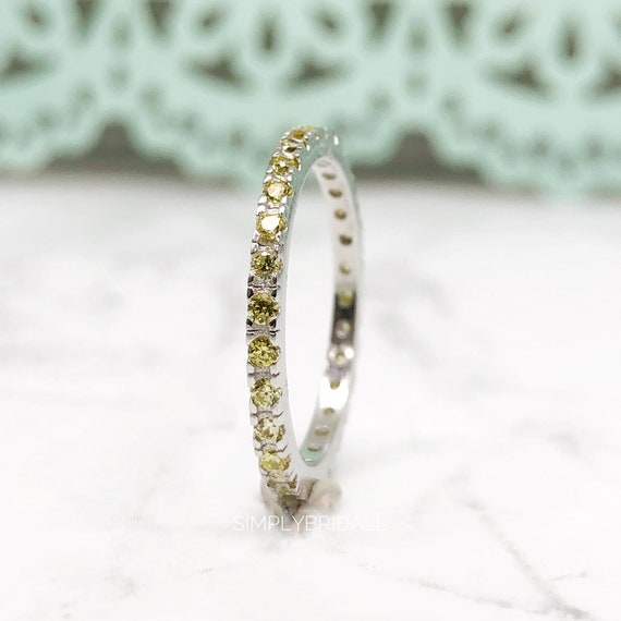 Yellow topaz shop eternity ring