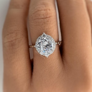 1.00ct Round Moissanite Solitaire Ring, 6 Prong Moissanite Engagement Ring, Bridal Ring, Proposal Ring, Sterling Silver with Vermeil