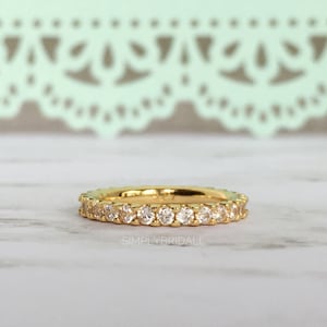 Gold Eternity Band, Sterling Silver Eternity Band, Gold Vermeil Simple Minimalist Band Stacking Eternity Ring
