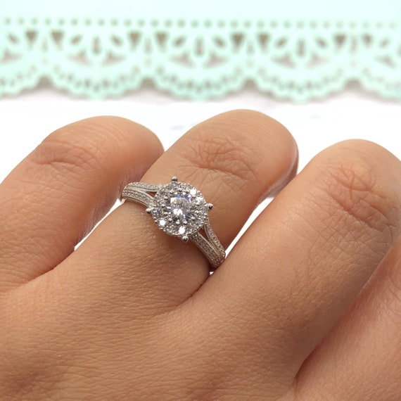 Split shank setting engagement hotsell ring