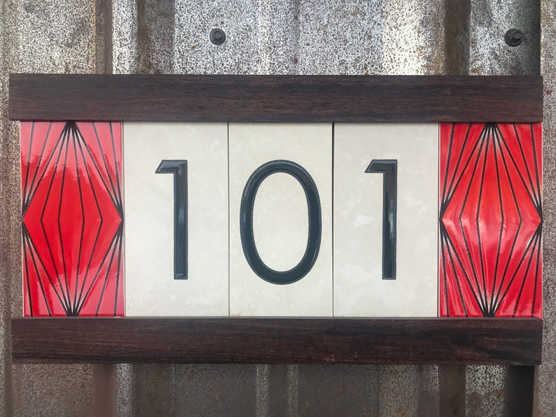 Hand Painted Ceramic House Numbers Etsy