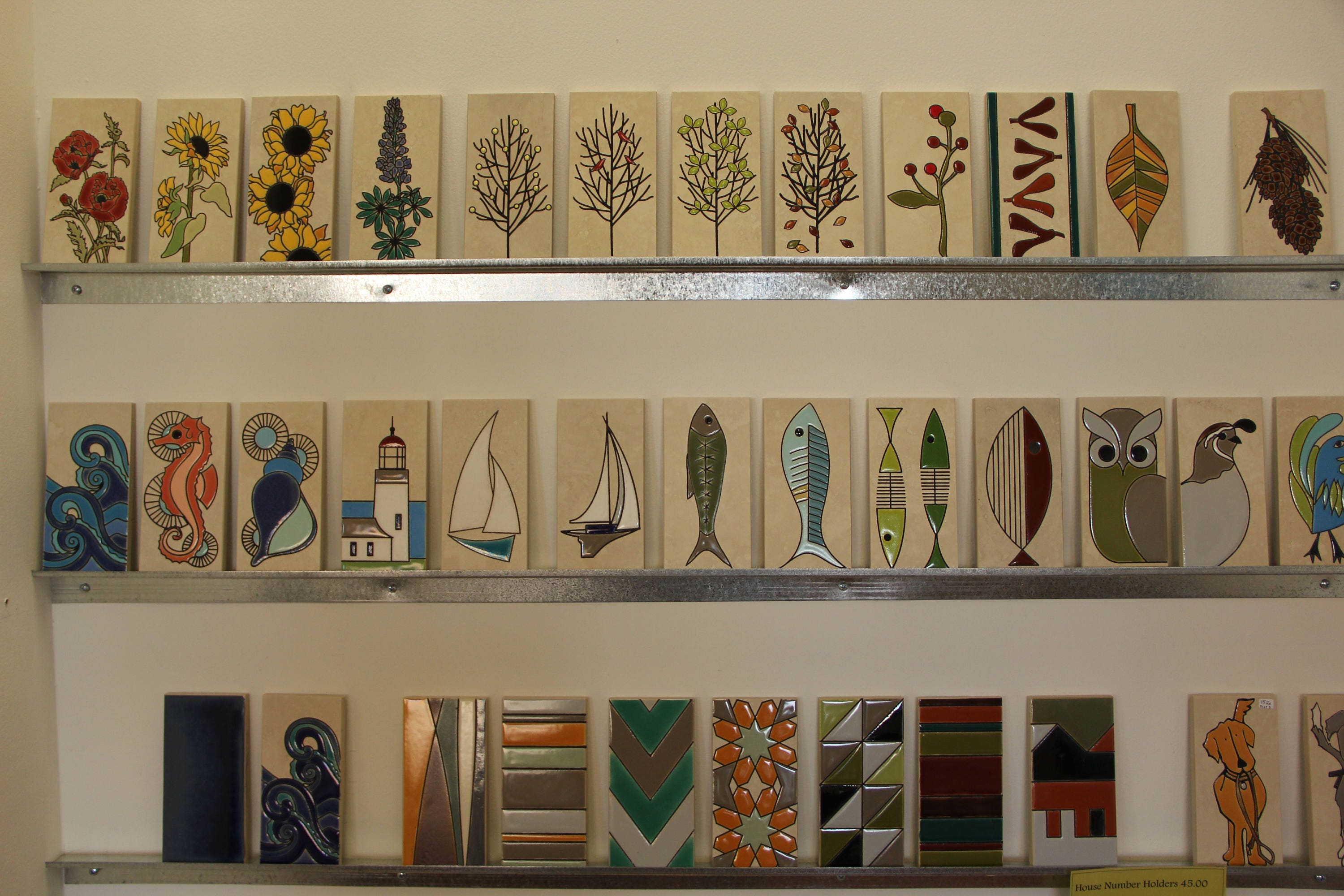 Hand Painted Ceramic House Numbers Etsy