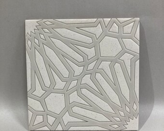8x8 Trivet With 6x6 Ceramic Tile - Atlantic Salmon Fly Designs. Fishing