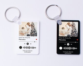 Song Keychain Personalised Album Keyring Music Boyfriend Girlfriend Valentines Music Love Birthday Wedding Christmas Anniversary