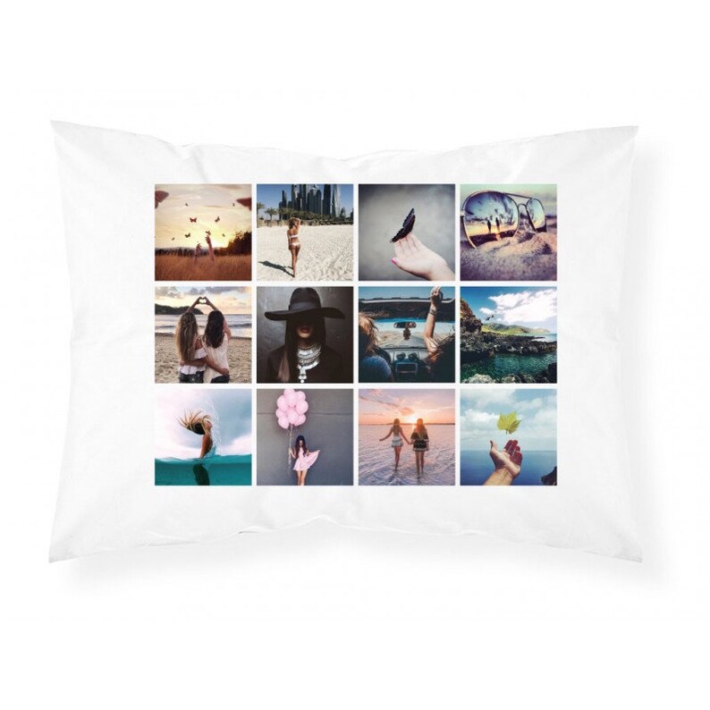 Personalised Photo Collage Pillowcase Custom Made Pillow Case Etsy