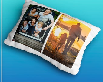 Personalised Photo Pillowcase  Cushion Pillow Case Cover Custom Gift up to 2 pics