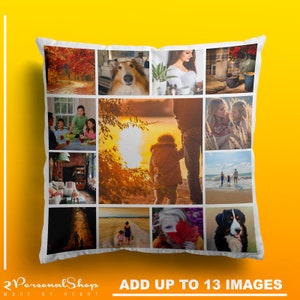 Coussin photo personnalisé - Le cadeau parfait pour toute occasion Cadeau personnalisé jusqu'à 13 photos