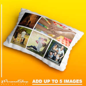Taie d'oreiller photo personnalisée Housse de coussin Cadeau personnalisé jusqu'à 5 photos