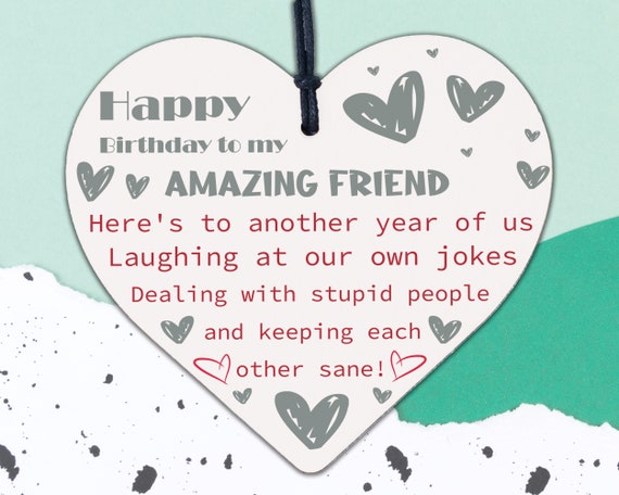 FUNNY BEST FRIEND CARD Friendship Plaque Funny Birthday Gifts