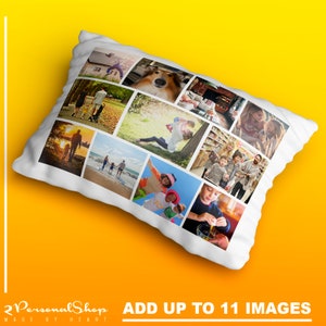 Taie d'oreiller photo personnalisée Housse de coussin Cadeau personnalisé jusqu'à 11 photos