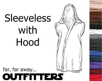 Costume di Star Wars, tunica da carro armato di Star Wars, DIVENTA il tuo JEDI, costume Sith personalizzato, tunica à la carte, tunica senza maniche per cosplay Jedi per adulti