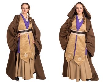 Star Wars Costume, Star Wars Tunic Skirt & Robe, BECOME your own JEDI, Custom Star Wars Costume, Adult Jedi Star Wars Cosplay Costume Set