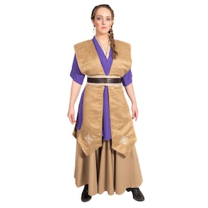 Star Wars Kostüm, Star Wars Tunika, WERDEN Sie Ihr eigener JEDI, Benutzerdefinierte Star Wars Jedi Kostüm, Erwachsene Jedi Star Wars Cosplay, Weibliches Tunika Kostüm