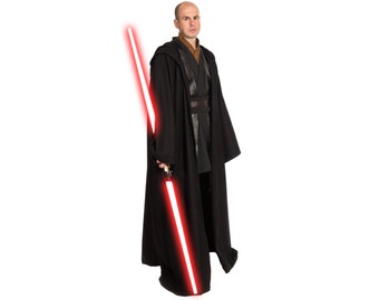 Star Wars-kostuum, Star Wars-tuniek en -badjas, WORD je eigen JEDI, aangepast Star Wars Sith Lord-kostuum, Anakin Star Wars-cosplay voor volwassenen