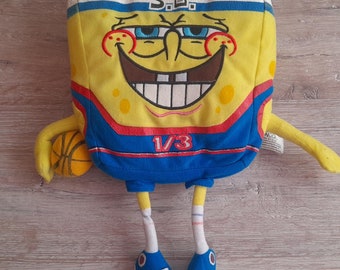 Peluche de baloncesto de Bob Esponja vintage de 2004, artículo de colección de Nanco