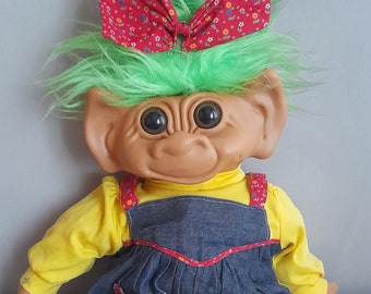 Vintage Troll, Uneeda Puppe Troll Spielzeug, Vintage Spielzeug, Troll Puppe, Großer Troll XXL, Trollpuppen Original, Gnom, Weichkörper, Retro Spielzeug, 1980er Troll