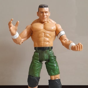 John Cena, 1999 Jakks Pacific, Titan Tron Live Action Figure, WWE Wrestling Wrestler, WWE World Champion, Wrestling Figure Collector Item