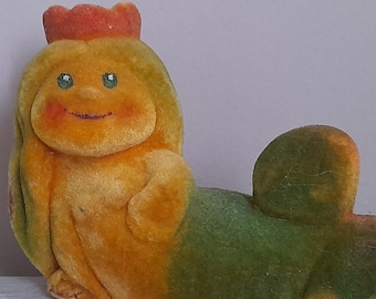 Vintage USSR Mermaid Toy, 1980s Foam Rubber Figure, Retro Collectible Figurine
