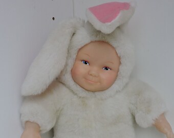 Vintage Rushton Happy Mouse Rubber Face With I Love You Tag