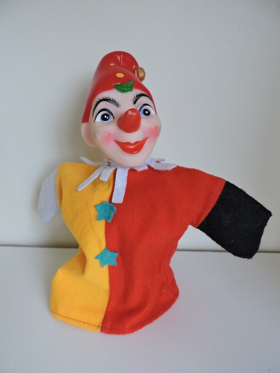 Clown Handpuppe Handschuhpuppe Comedy Narr Märchen Etsy