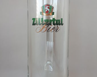 Zillertal Vintage Beer Mug 0.5L, Austrian Brewery Glass Stein, European Barware
